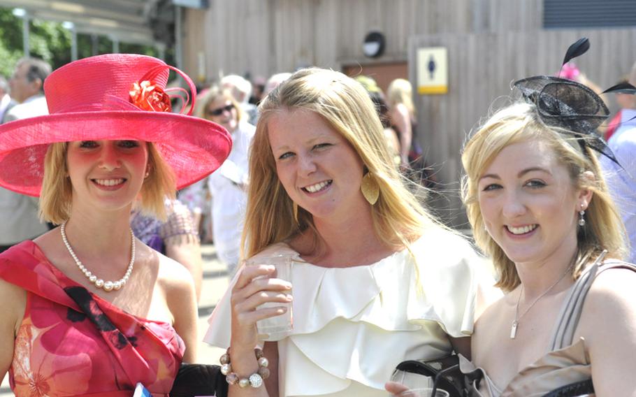 Large, colorful hats and fancy headdress in general are common sites at Ladies Day at the Newmarket Racecourses in England.