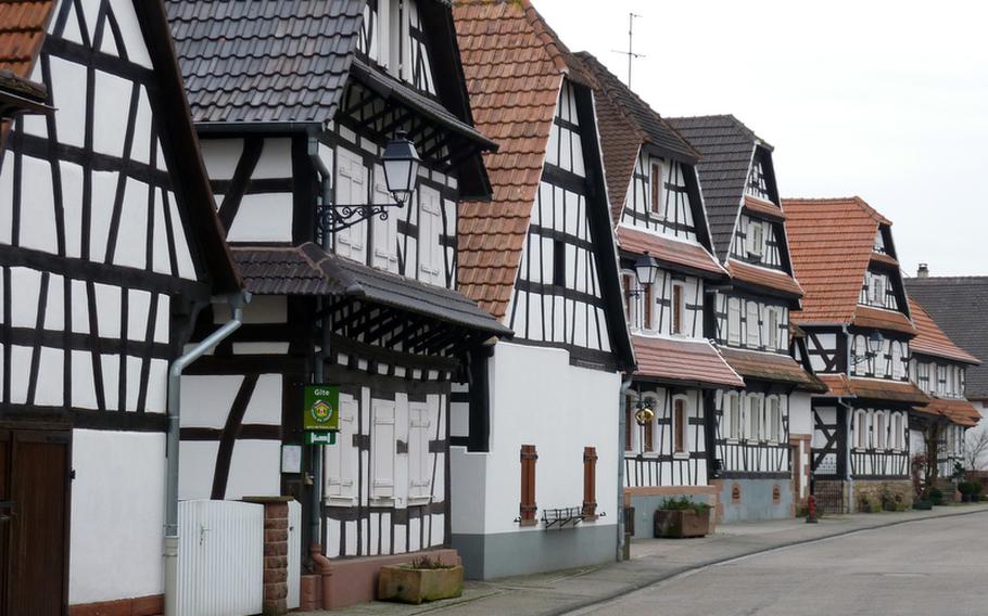 The village of Hunspach, south of Wissembourg, is famous for its half-timbered houses, most of which also have white shutters.