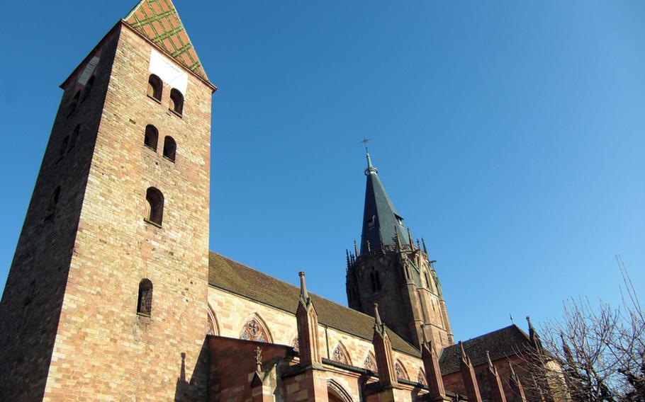 The Church of Saint Peter and Paul in Wissembourg, France, is the largest in the Alsace after the cathedral in Strabourg.