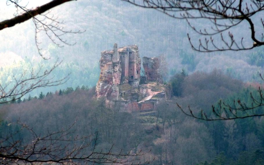 The ruins of Fleckenstein castle in the northern Alsace. It is the only castle in the area that is fenced in. It is open Sundays from January to mid-March, and then daily until November.