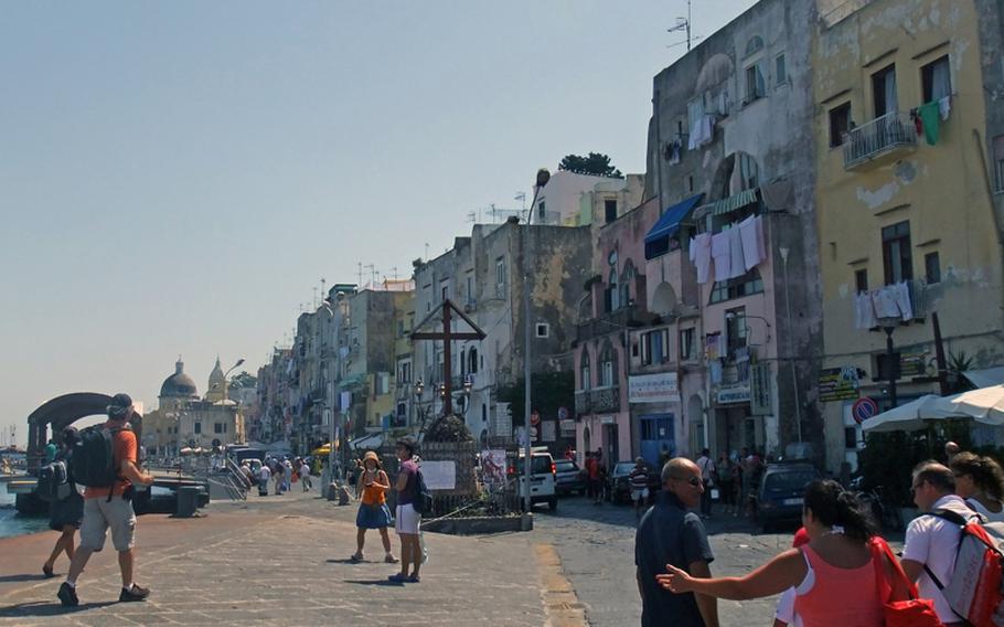 Aug. 20, 2011
Once off the ferry, the Procida waterfront is a mix of quaint cafes, shops and residences, perfect for an afternoon stroll.