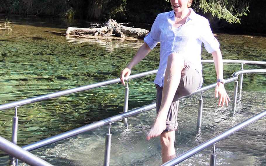 Hike to Switzerland's Kneippanlage wellness facility and prance like a stork through chilly water. The temperature change on the legs, from frigid water to warm air, is said to do wonders for one's well-being. The facility, founded by a Bavarian priest in the 1800s, offers six water treatment stations.