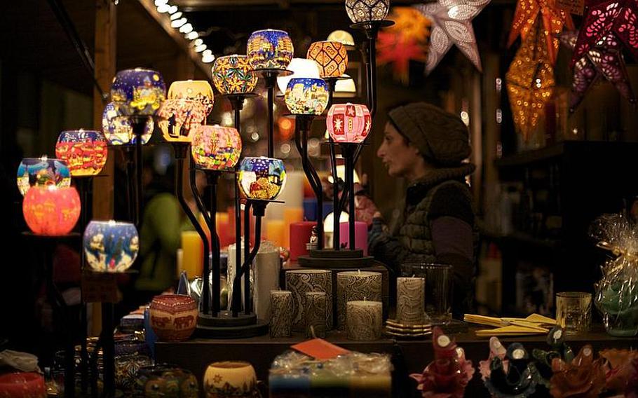 Crafts and Christmas trinkets are popular items for sale at the roughly 180 shop stalls at the market.