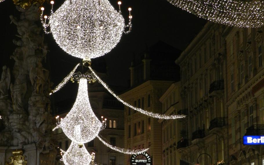 How elegant can Christmas decorations get? Vienna, Austria, maintained its classy, sophisticated reputation with these decorations in 2011 along the Graben, one of the central pedestrian streets.