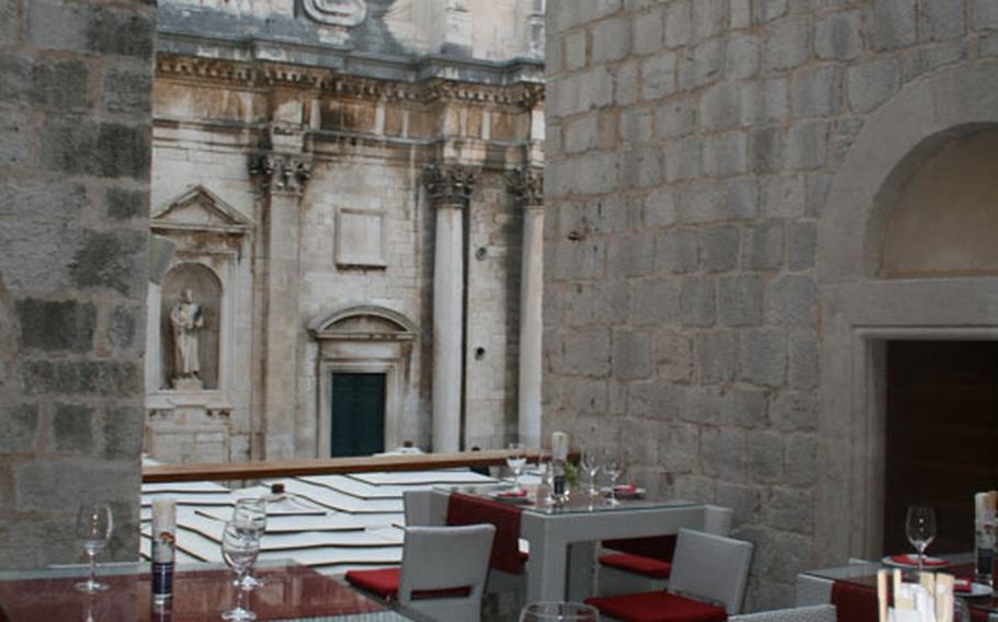 There are plenty of places to eat in old town Dubrovnik that allow customers to take in the scenery while enjoying Italian and Croatian dishes.