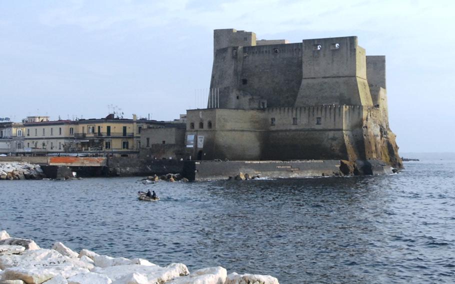 Castel dell'Ovo, the oldest of the many castles in Naples, Italy, stands on the former little rocky island of Megaride in the Tyrrhenian Sea. Once cut off by the sea, the castle today is linked to the mainland by a bridge. According to one legend, its strange name, Egg Castle, comes from a story of an enchanted egg Virgil put in a casket and buried beneath the fortress. The story says that should the egg ever break, the city would endure calamities never seen before. Others believe the castle's name refers to the island's oval shape --- but that's boring.