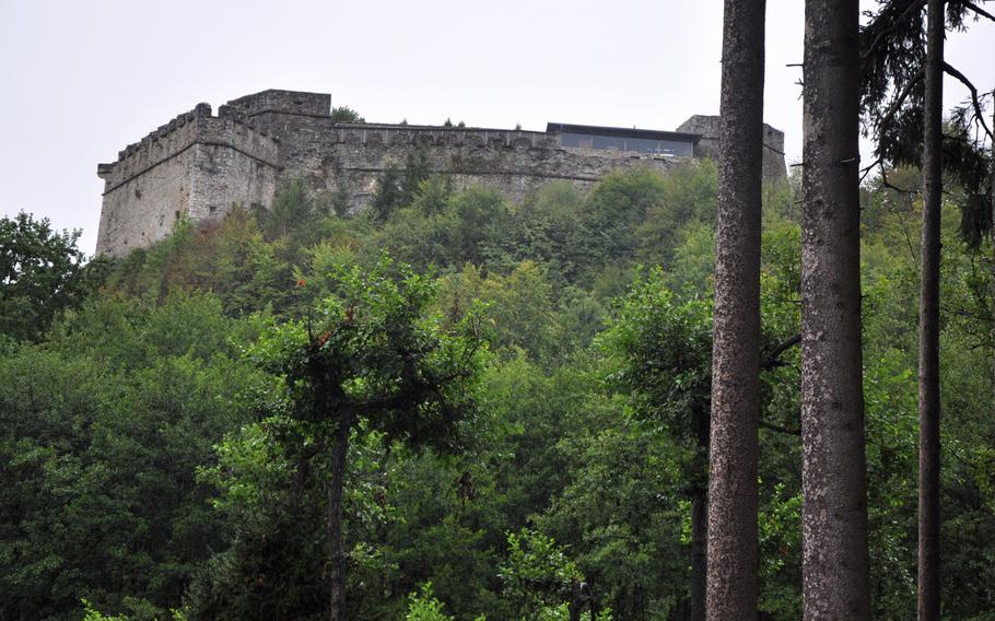 A view of Castle Landskron from Adventure Monkey Mountain in Villach, Austria. The castle has a birds of prey show that, combined with a visit to the monkey habitat, provides a day of up-close and personal encounters with animals.
