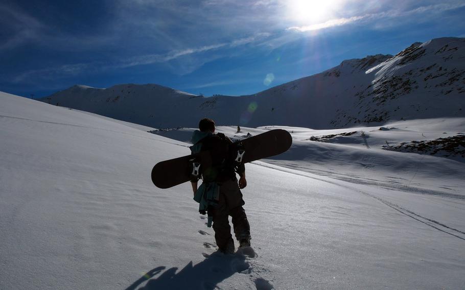 Hiking for turns at Brezovica, Kosovo, a majestic resort that's missing just one thing: running lifts. The lifts have been dormant for about a year, but for the adventurous, that means great ski touring and few to compete with for fresh tracks.