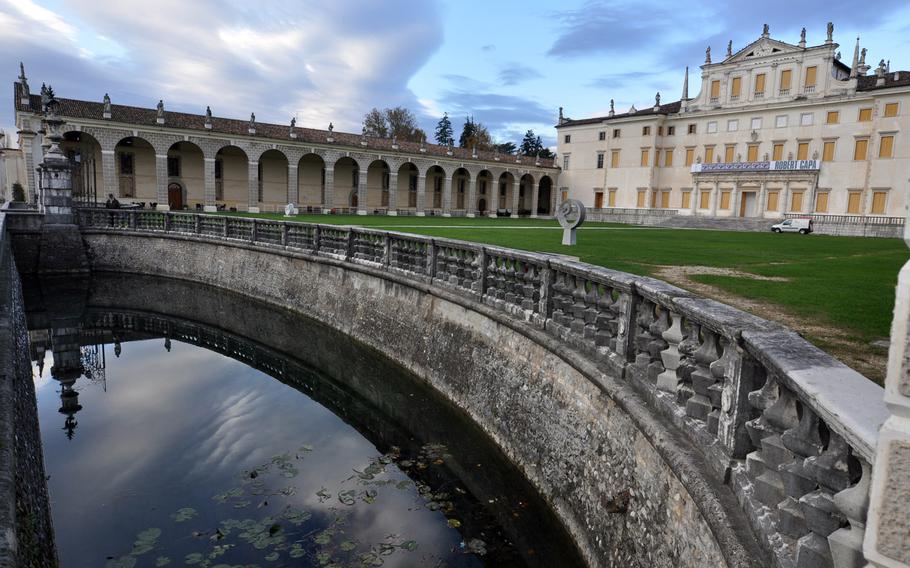 There are a few small ponds -- still filled with swimming fish despite a recent spate of colder weather --- that serve as a moat of sorts for the main complex at Villa Manin in Italy. It's rarely visited by Americans, according to the local tourist office.
