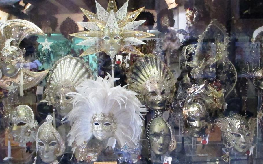 Venice is said to have more mask shops than grocery and butcher shops. During Carnevale, people actually wear some of these elaborate and glitzy masks.