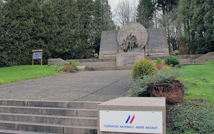 A memorial to Sgt. Andre Maginot, who was wounded during the Battle of Verdun in 1916. In the early 1930s, Maginot served as France's minister of defense and built the fortress system along the German border that bears his name.