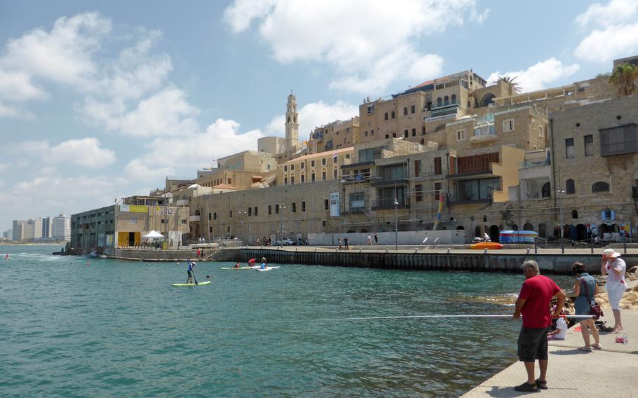 A view of old Jaffa and its harbor. It was here that many Jews arrived in the late 19th and early 20th centuries, in what was then Palestine. Now incorporated into Tel Aviv, Jaffa is one of the oldest towns in the region.