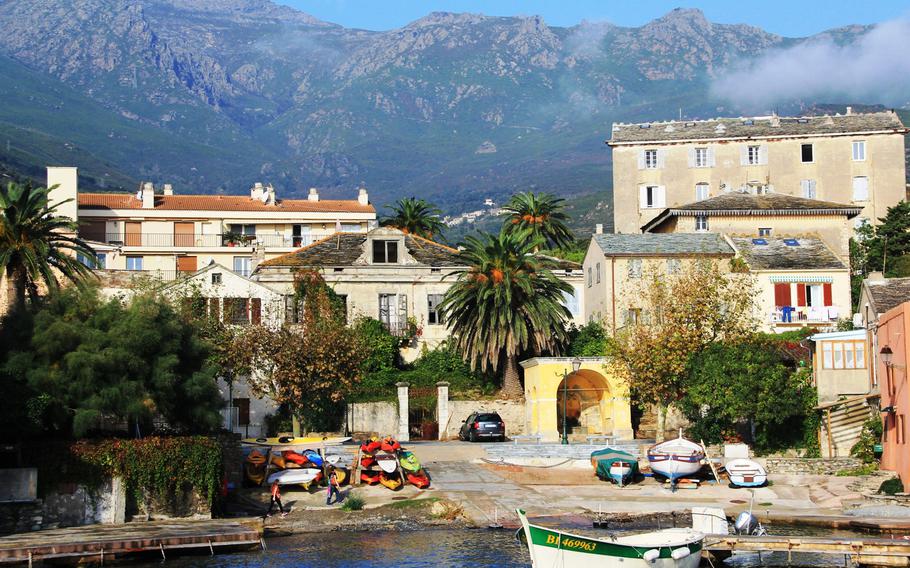 The picturesque harbor at Erbalunga, an old fishing village on Cap Corse, which was once an artists colony on Corsica.