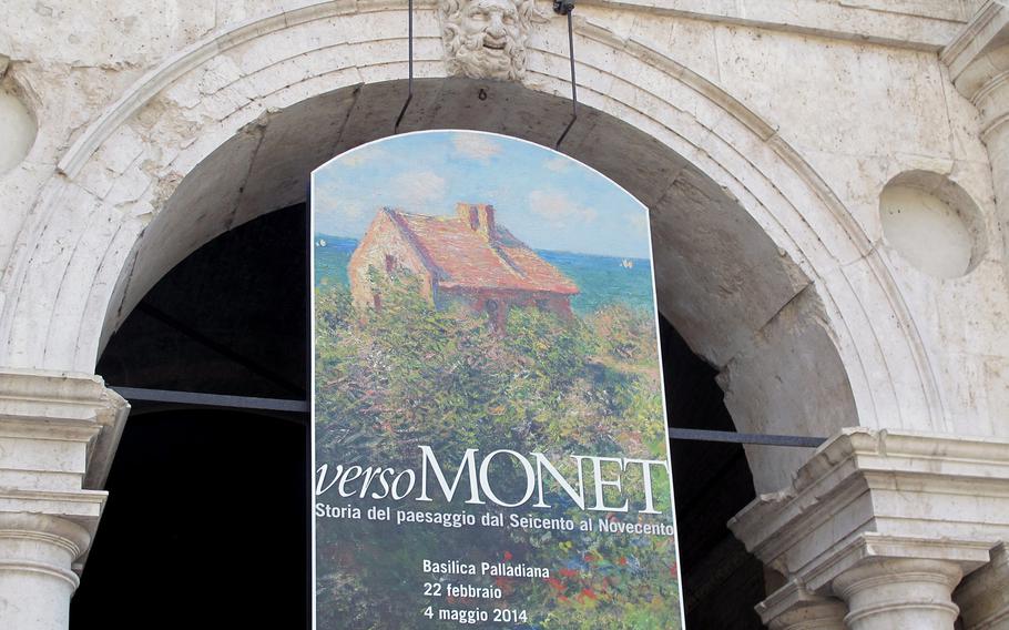 An exhibit of the evolution of landscape paintings, titled "Verso Monet," features a number of works by Impressionists, including Claude Monet. The exhibit can be found at Vicenza, Italy's municipal museum, located in the Basilica Palladiana, until May 4, 2014.