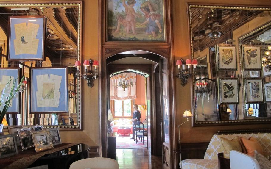 The hotel's salon is beyond beautiful, with its set of rare 1920s butterfly prints.