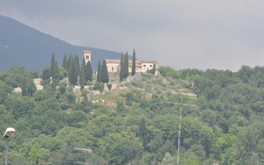 There isn't much of a castle left on a hill above Caneva, Italy. But the site is still referred to as the Castle of Caneva and does offer sweeping views of the countryside west of Aviano Air Base on clear days.