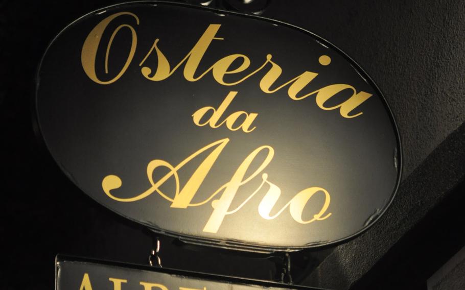 Osteria da Afro, located  in the center of Spilimbergo, Italy, offers a variety of dishes from the Friuli-Venezia Giulia region and other parts of the country.