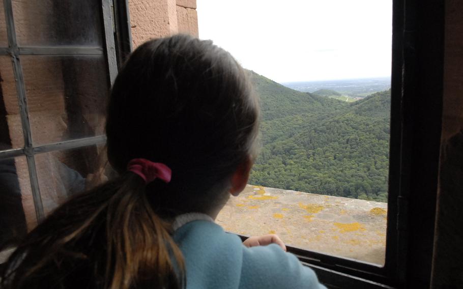 There's a lot to look at from a window inside Burg Trifels near Kaiserslautern, Germany.