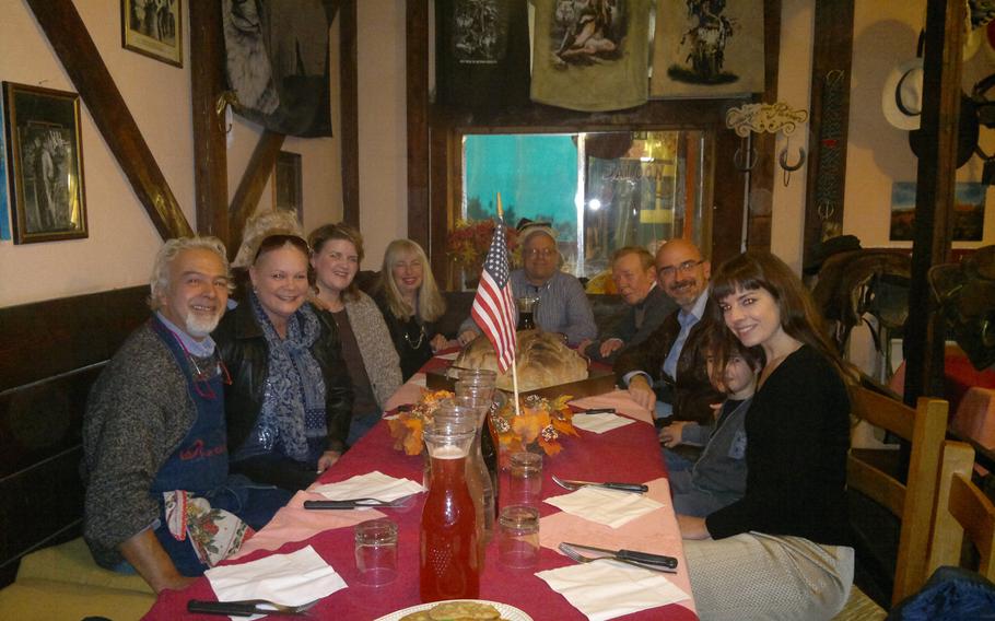 Italians and Americans share a Thanksgiving meal Nov. 28, 2013, at Osteria dei Poeti, a tavern at Agriturismo al Ranch. 

Courtesy photo
