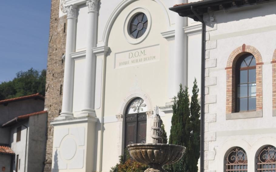 The San Nicolo church dominates the main square of Poffabro, one of six villages in the Friuli-Venezia Giulia region to earn the designation as one of the most beautiful villages in Italy.