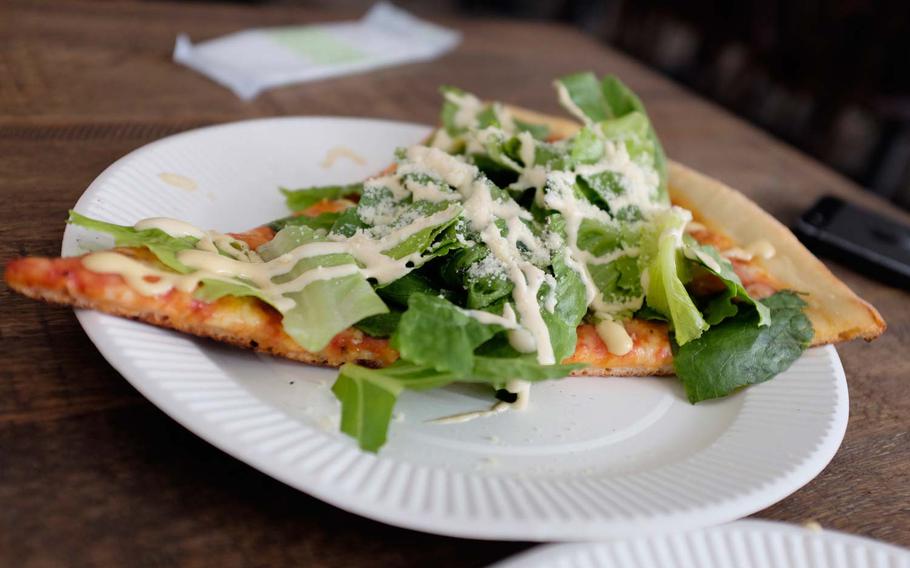 Pizza Slice's slice of the day is always a treat, with interesting choices like Caesar salad pizzas occasionally making their way to the menu.