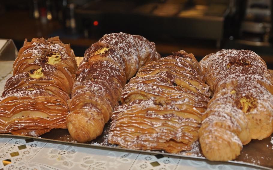 These traditional Napolitean desserts take the better part of two days to produce, according to Giuseppe Sorrentino, owner and primary baker at Pasticceria Dolce Mania in Pordenone, Italy.
