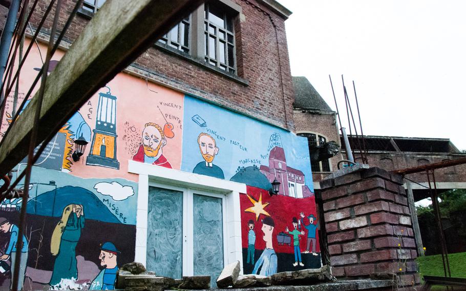 A mural on a wall at the former Marcasse coal mine features Vincent van Gogh as both painter and pastor. The artist came to the area to be a pastor, but when the church terminated his contract after six months, he decided to become an artist. His first drawings included local coal miners.