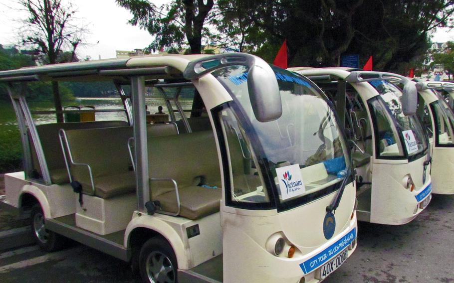 Hanoi's government has made some major investments to draw tourists. Those include a fleet of open-sided electric buses.