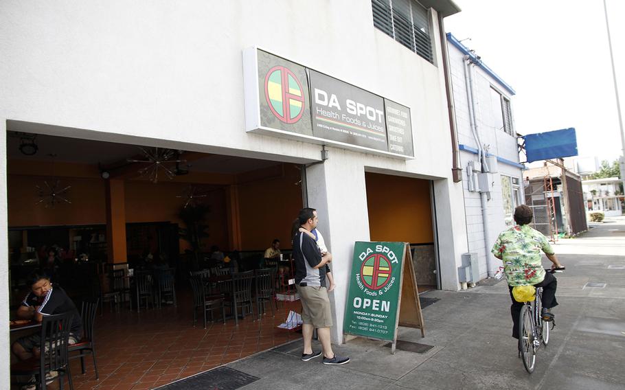 You know you've found the spot when it says Da Spot. The spacious Honolulu restaurant is open to the streetside.