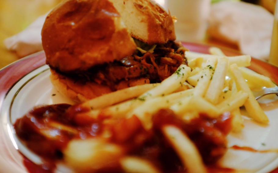 The pulled pork sandwich and fries at Hato's Bar are enough to satisfy even the hungriest diner.