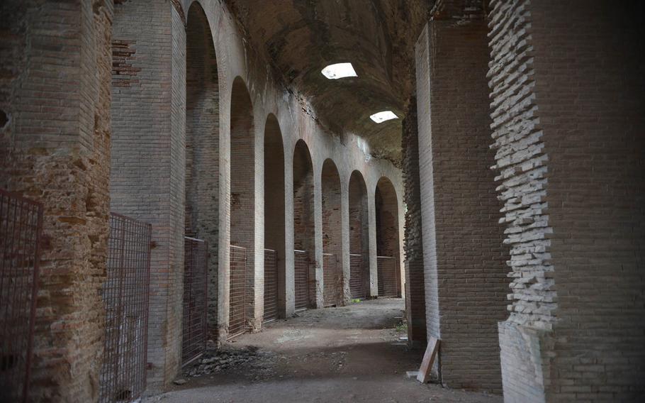 A concourse in the ancient amphitheater of Capua, in modern Santa Maria Capua Vetere, Italy, just north of Naples. Built in the first century as a venue for gladiator competitions, the stadium was the second largest in ancient Rome after the Colosseum.