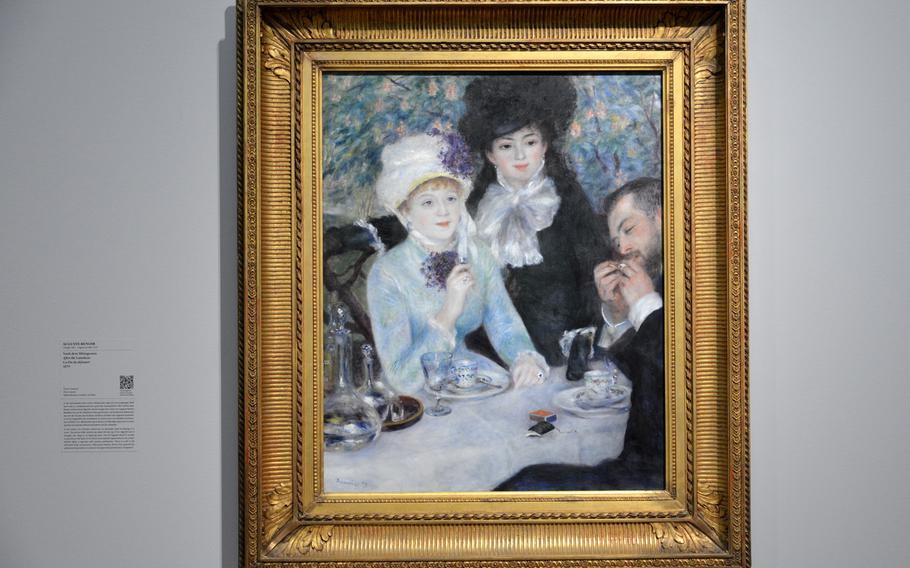 August Renoir's "After the Luncheon" is one of many impressionism's masterpieces on display in the "Monet and the Birth of Impressionism" exhibit at the Städel in Frankfurt, Germany