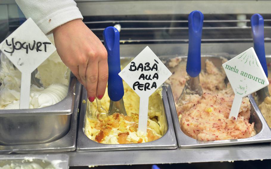 Il Gelato Mennella offerings change according to the time of year. Beyond basic flavors -- "stracciatella,"  lemon and coffee -- you can try pear "baba," a spin on Naples' favorite rum-soaked sponge cake.