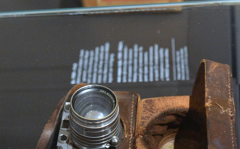A Leica camera used by a German soldier, Wilhelm Meyers, during World War II is on display in a section of the German-Russian Museum in Berlin-Karlshorst devoted to war photography.