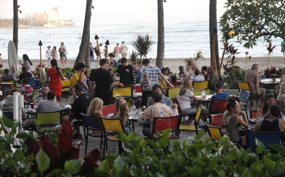 The view from Duke's Waikiki is directly on the waters that the restaurant's namesake surfed upon 100 years ago.