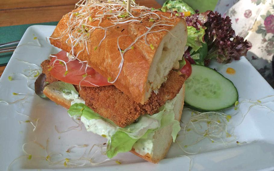 Though the salad on the side is a possible giveaway, the vegan "schnitzel" at Max Pett at least looks indistinguishable from the real thing.

Michael S. Darnell/Stars and Stripes