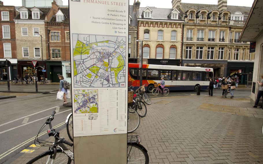 A tourist map serves as the starting point for Treasure Trails' tour of Cambridge, England. The tours - which send visitors on a search for clues to a mystery -  offer a creative way to see towns in the United Kingdom.