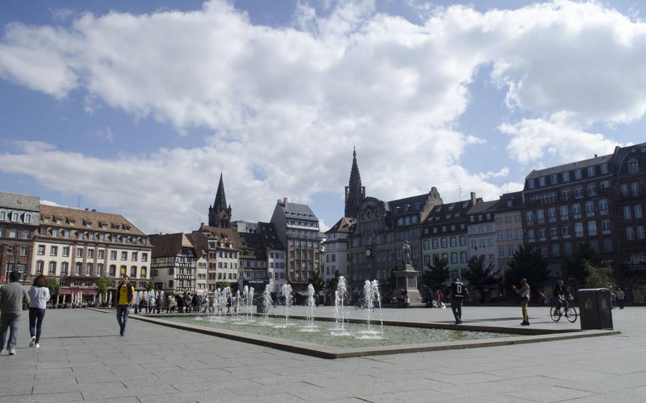 Kleber Place, at the center of Strasbourg's old city, is where France's national anthem was composed during the French Revolution, despite the common misconception that it derived from Marseille.