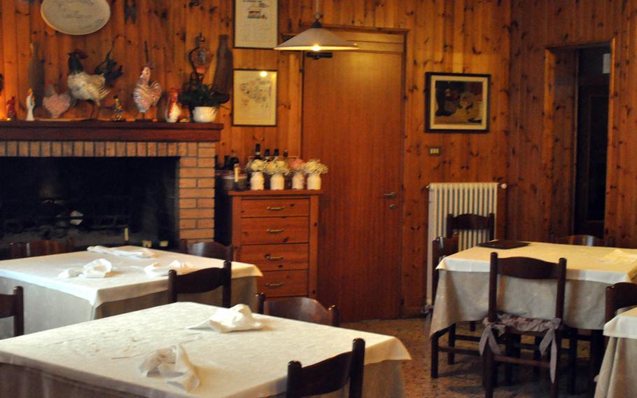 The main dining room at Trattoria da Carmello seats a little more than 30 people and was an addition to a home that has housed three generations in Pasiano, Italy.