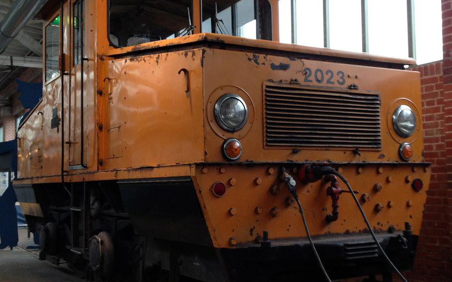 This electric locomotive engine was used during the aftermath of World War II to help clear rubble from the streets of Stuttgart, Germany, which was heavily bombed during the war. In addition to information about trams and trains, Strassenbahnwelt museum in Stuttgart also features interesting photos of what the city looked like at the end of the war.