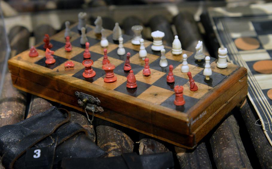 A portable chess set used by soldiers during the Battle of Verdun is one of nearly 2,000 items on display at the Verdun Memorial Museum.