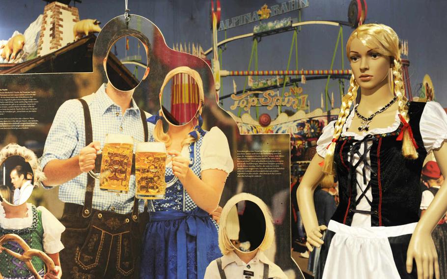 Oktoberfest may be months away, but visitors to the beer exhibit at Mannheim's Technoseum can pretend it's already fall by simply stepping into these cutouts. The exhibit marks the 500 years since the adoption of the so-called Purity Law, which regulates the ingredients permitted in German beer.
