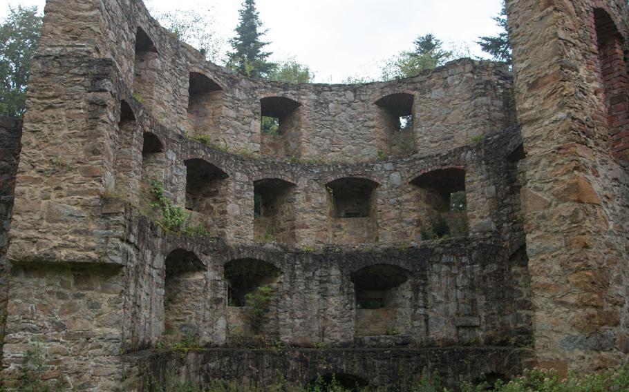 Some of the ruins of Burgruine Kurnberg near Stamsried, Germany, were touched up in the 1970s, but much of the old castle remains standing.