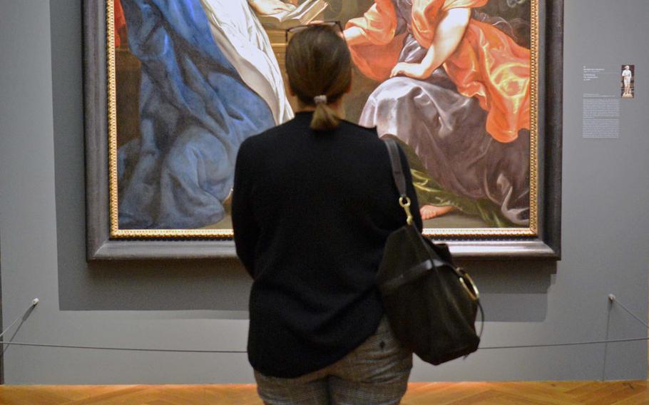A visitor to ''Rubens: The Power of Transformation'' at the Staedel Museum in Frankfurt, Germany, looks at ''The Annunciation'' by Rubens.