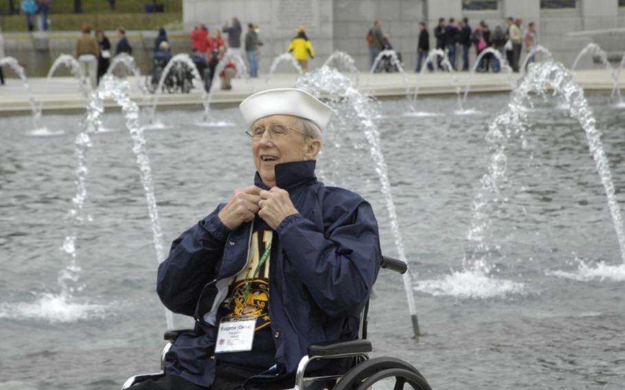 A World War II veteran sailor at the Memorial.