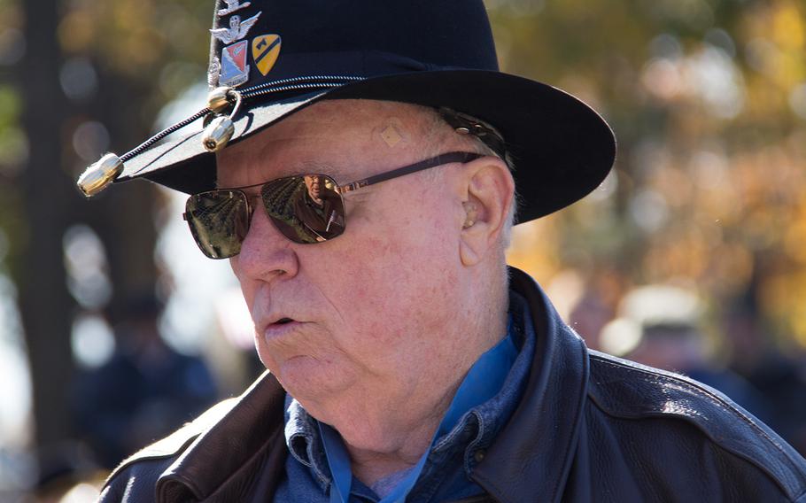 Medal of Honor recipient Major Bruce P. Crandall on Veterans Day 2013 at The Vietnam Veterans Memorial in Washington, D.C.