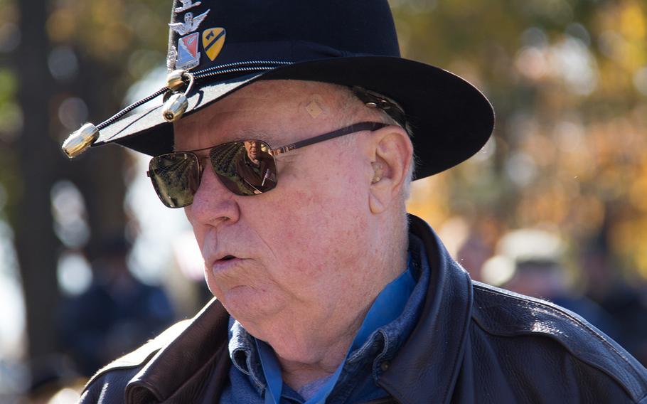 Medal of Honor recipient Major Bruce P. Crandall on Veterans Day 2013 at The Vietnam Veterans Memorial in Washington, D.C. 