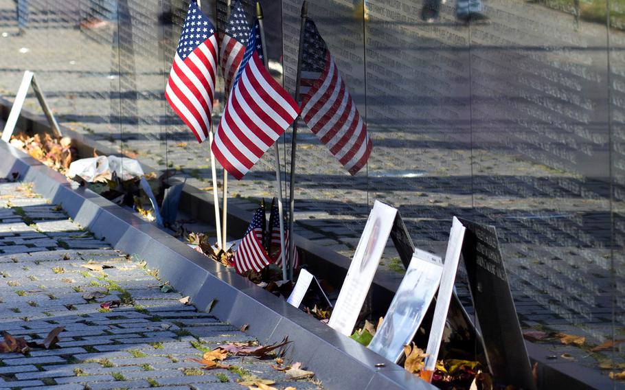 Veterans Day 2013 at The Vietnam Veterans Memorial in Washington, D.C.