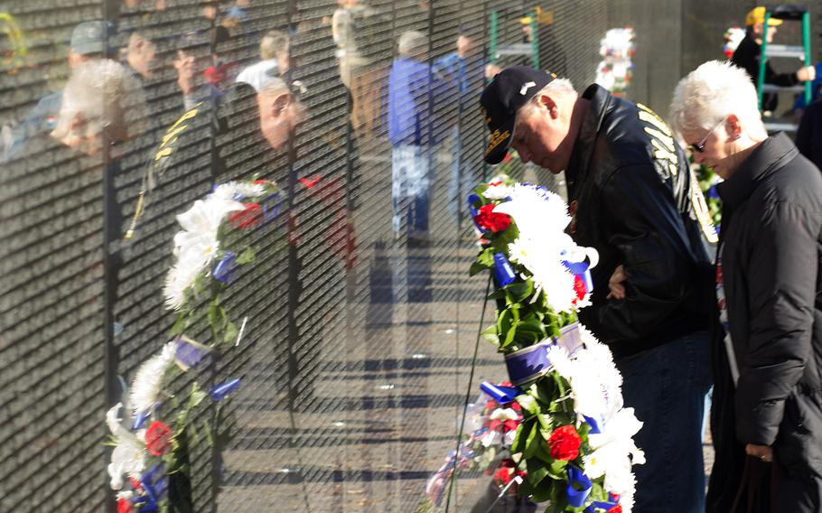 Veterans Day 2013 at The Vietnam Veterans Memorial in Washington, D.C.