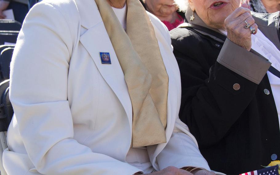 From left, Gold Star Mother of SFC Brent Adams, OIF Ramdadi, Iraq and Gold Star Mother Emogene Cupp